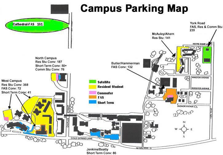 Parking on a college campus