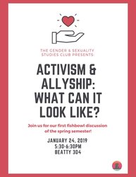 Activism and Allyship flyer