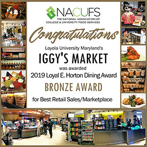 Iggy's 2019 NACUFS Bronze Award