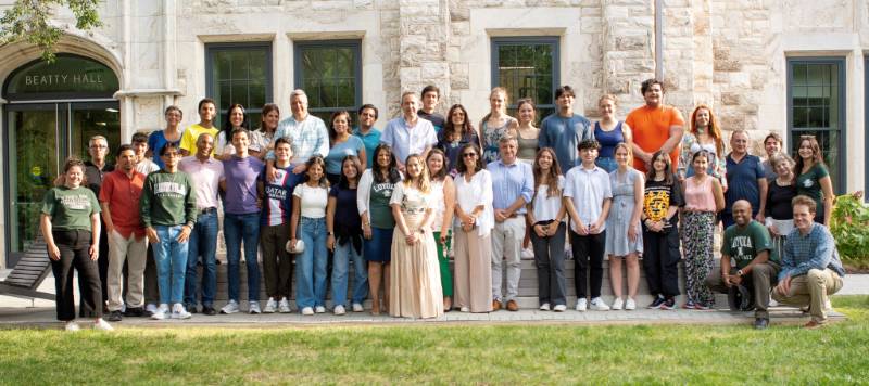 Group photo of the Loyola international student community