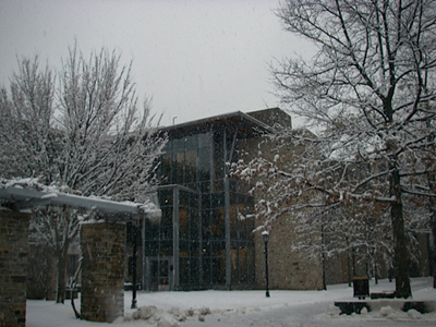 Donnelly Science building in the snow