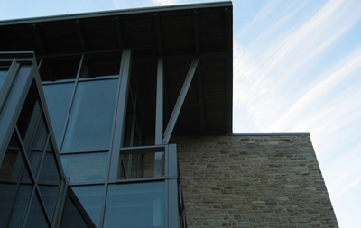 Close-up details of the Donnelly Science Center