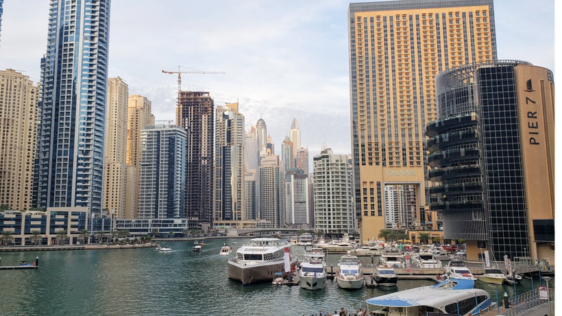 Port in Dubai.