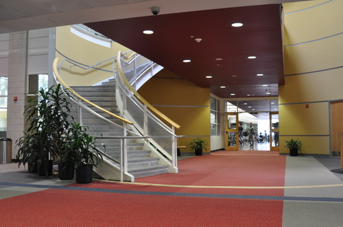 Stairs to first floor at the FAC