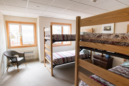 View of Yarrow room with two bunk beds
