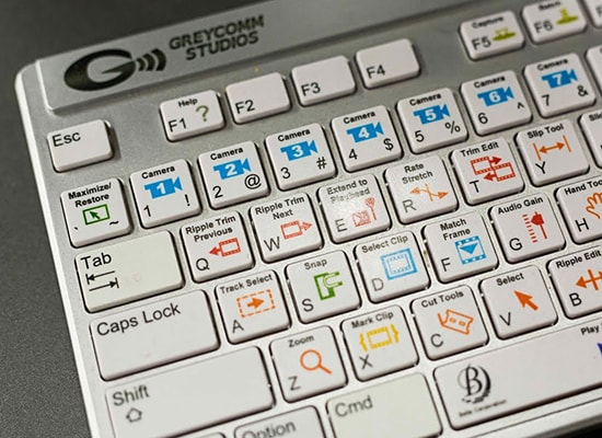 Video editing keyboard