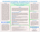 Poster image: '	Boundaries in Academia: An Examination of Educator-Student Relationship Policy'