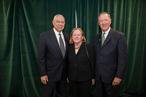 Gen. Colin Powell with Mr. and Mrs. Ed and Ellen Hanway