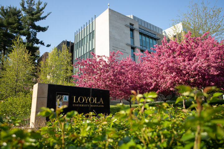 campus building with Loyola sign
