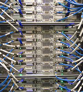 Computer server wires and board