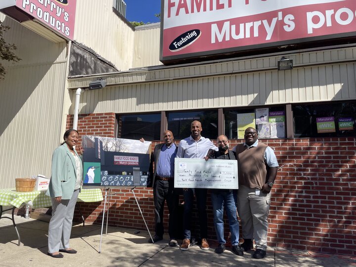 Family Food Market owner Khawar Jamil received an award of $7,500 to enhance his storefront as part of the York Road Façade Improvement Project