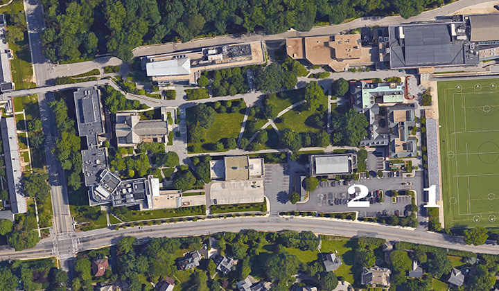Loyola University Maryland media parking campus map