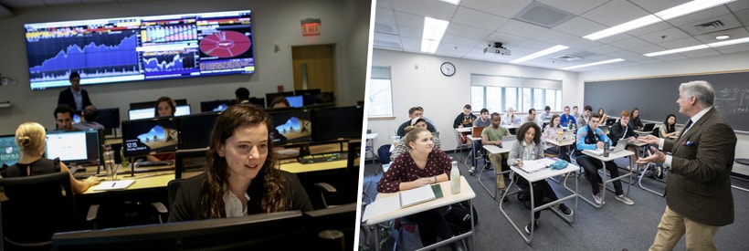 Students in the Experiential Learning Lab and students in class