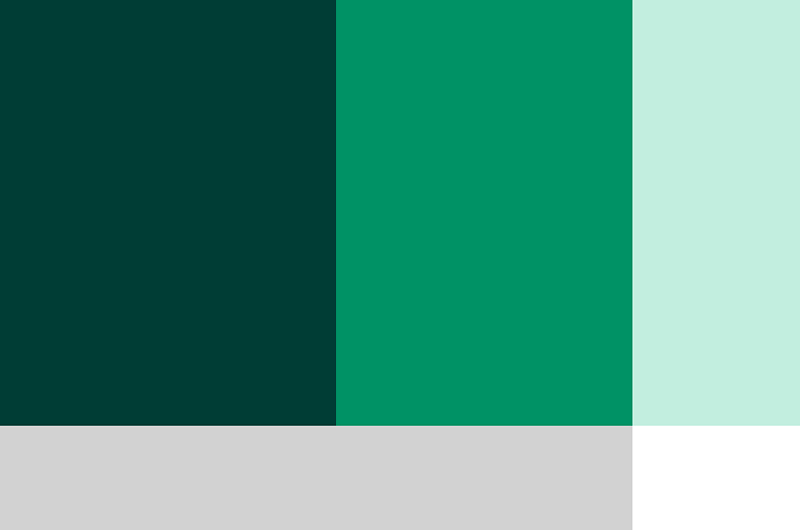 Primary color palette of Loyola University Marylands refreshed brand