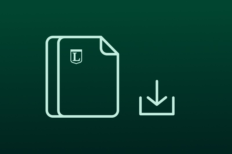 graphic icons of document/templates and a download symbol on a green gradient background