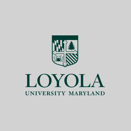 Loyola logo on hounds grey colored background
