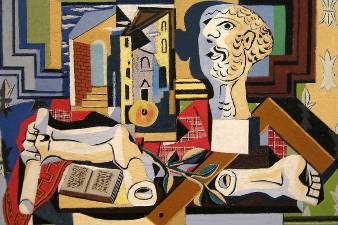 A cubist abstract painting