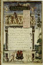 An illustrated page of a Lucretius poem