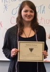 Madeline Kolesar wearing her graduation cords