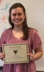 Maureen Okane wearing her graduation cords