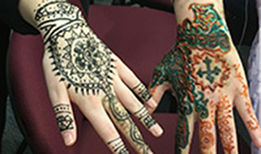 Henna tattoos on hands