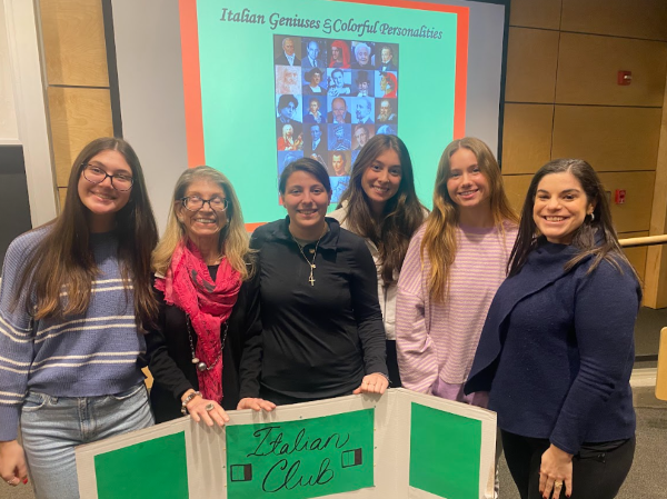 Students posing with speaker
