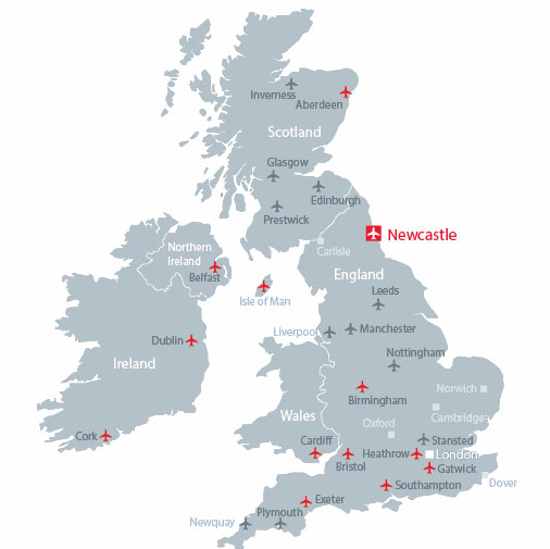 Newcastle map