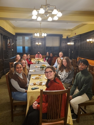 Dr. Marwan Darweish having dinner with faculty and students