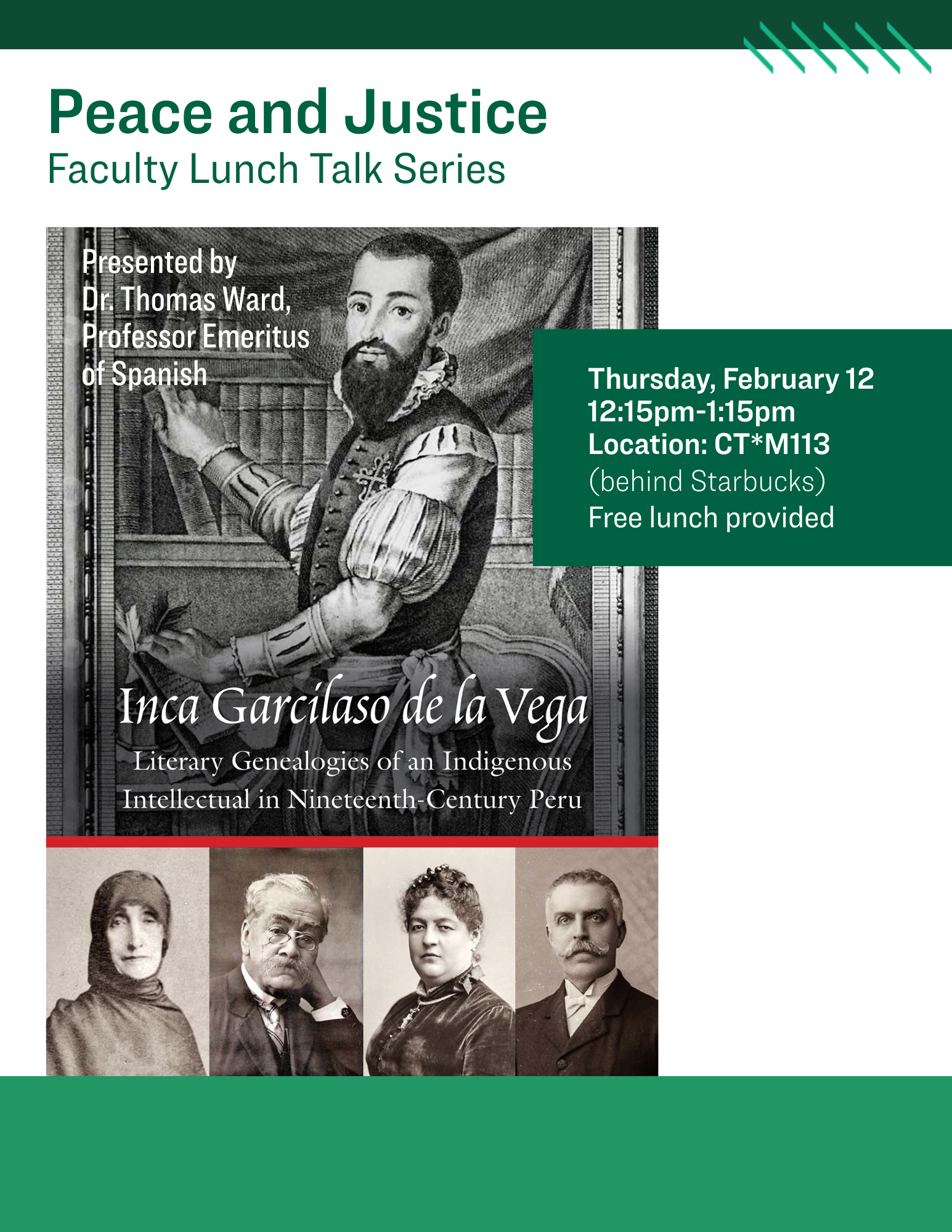 Flyer of Enduring Colonialism and Cultural Injustice Faculty Lunch Talk Series