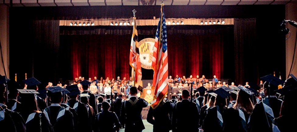 Greyhound Battalion Cadets Present Colors at 2021 Loyola University Maryland Commencement