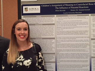 Photo of Jillian Skerchak and her URSC Poster April 2018.