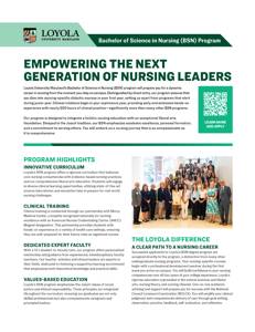 Thumbnail of Nursing One-Sheet PDF