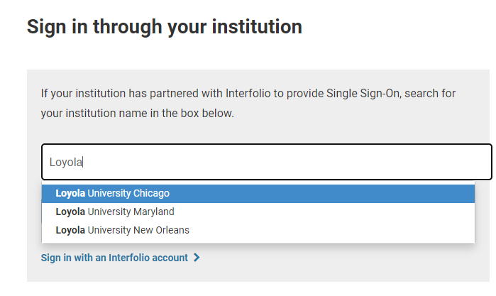 Interfolio partner search