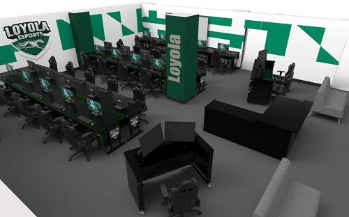 Rendering of the Loyola Esports Facility