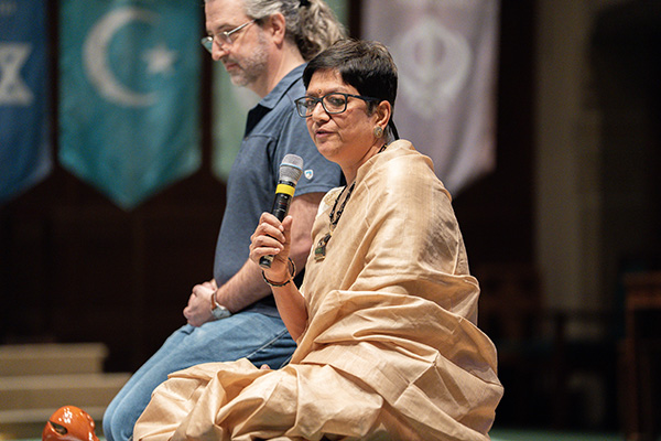 Dr. Sudeshna Basu offering a Buddhist chant during HARPS 2025