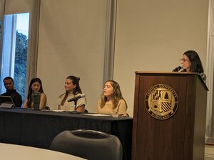 Panel of students during the Spirituality Panel