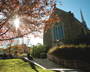 Loyola chapel autumn sunbeam