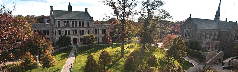 Aerial shot of the Quad