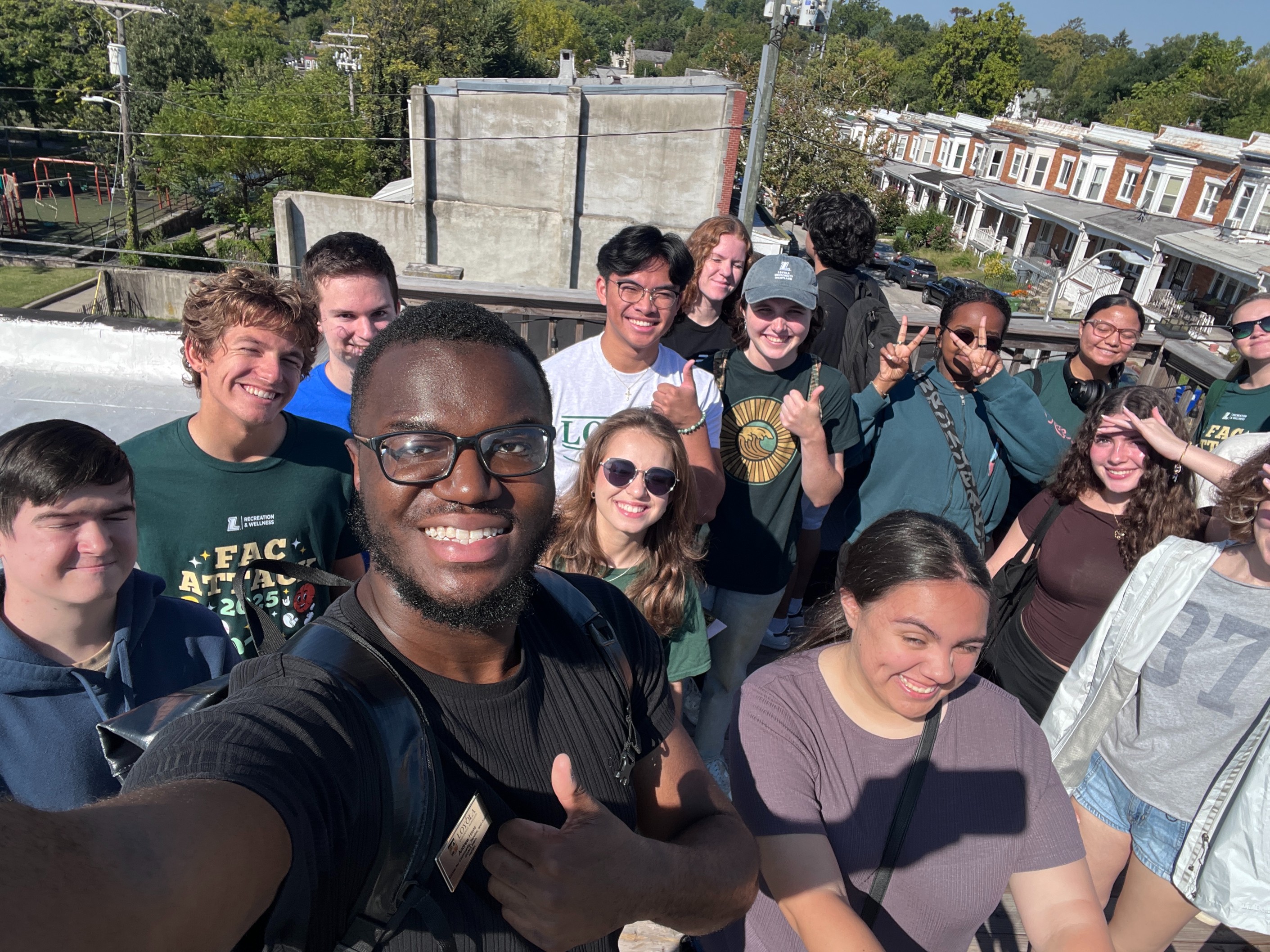 Studens participating on an immersion trip on York Road