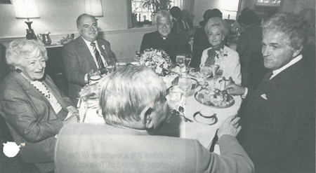 Cardin family members around a lunch table