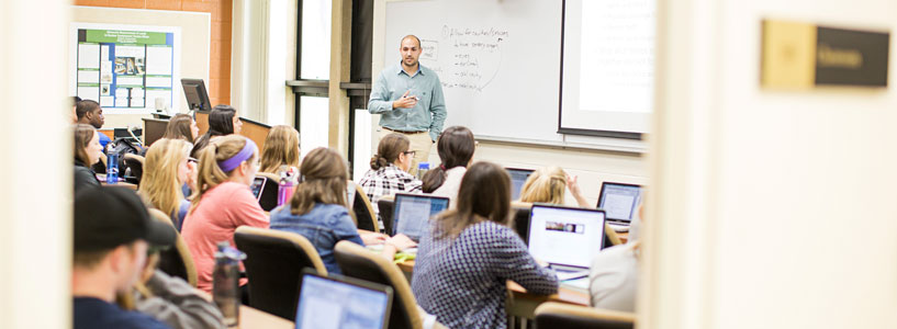 Classroom of students with professor