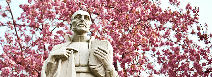 St. Ignatius statue on the Quad