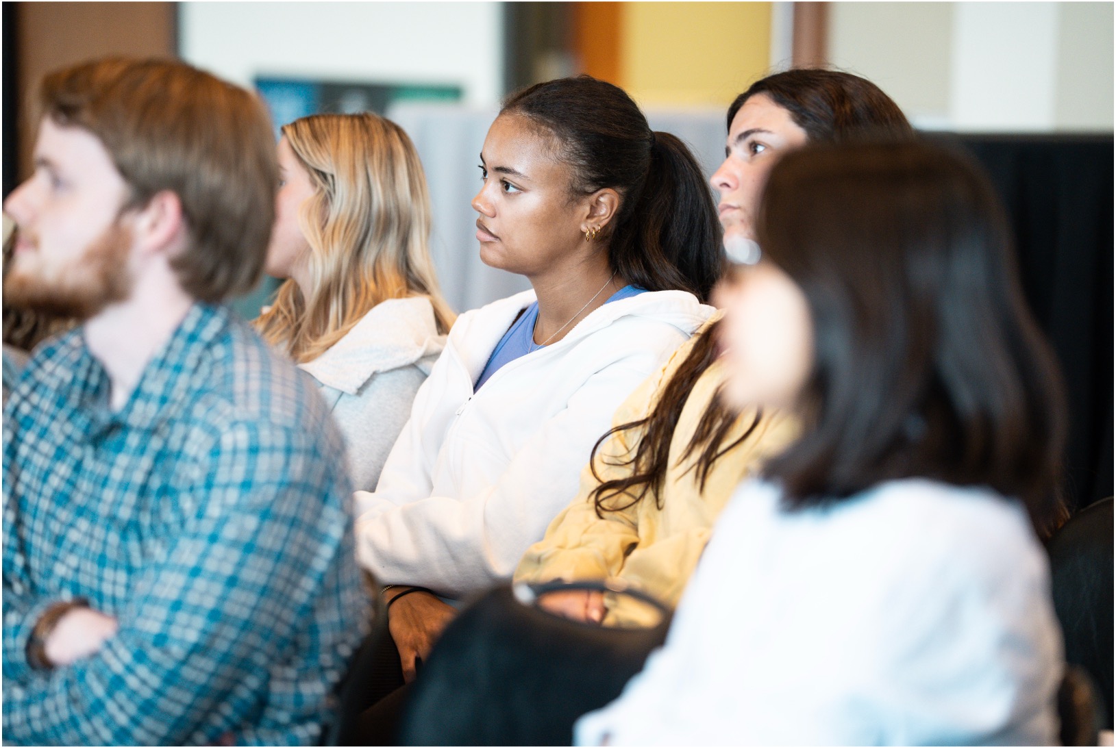 Students sitting and listening