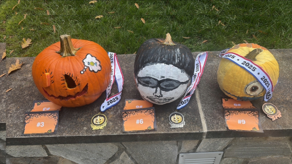 1st, 2nd, and 3rd place pumpkin contest winners