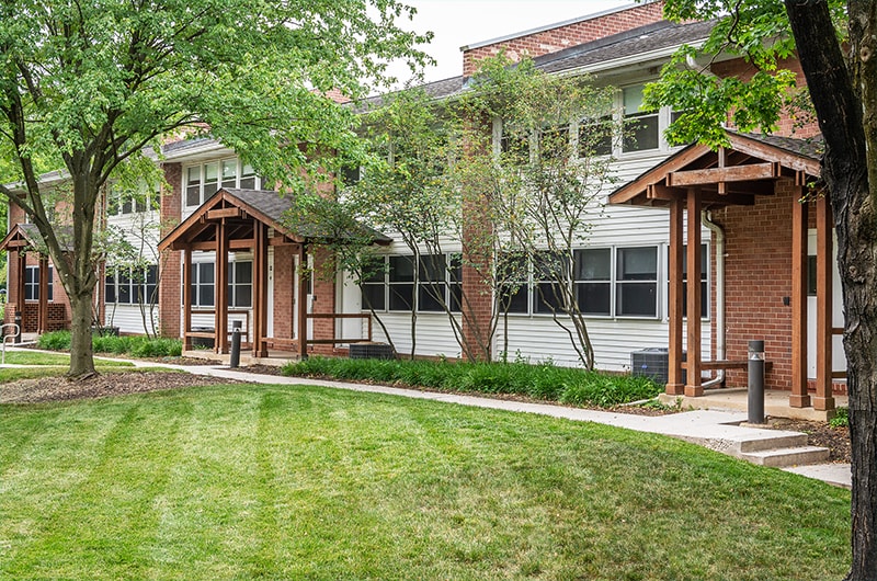 Ahern residence hall on Loyola's Evergreen campus