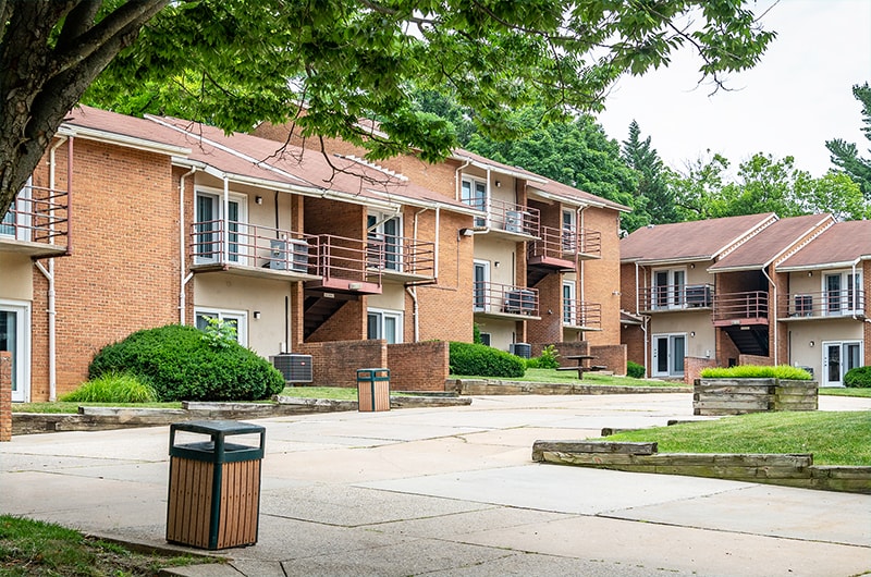 McAuley residence hall on Loyola's Evergreen campus