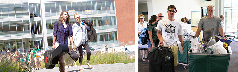 Students moving in on campus