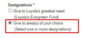 Select Designation Screenshot Instructions
