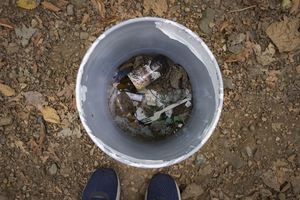 Sharps bucket for hazardous materials