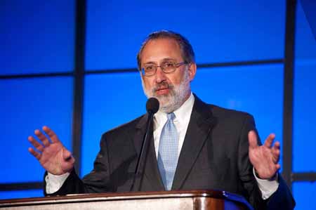 Barry Rosen delivering remarks